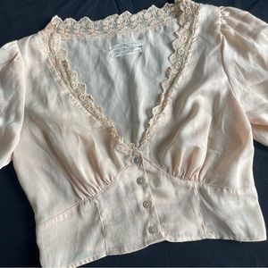 Urban Outfitters Pink Lace Top